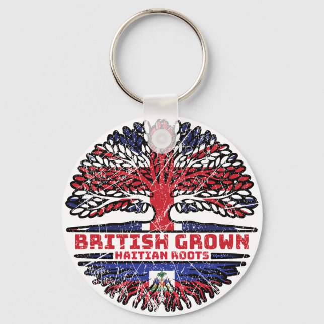Llavero Haití Reino Unido Haitiano Reino Unido Roots de ár (Anverso)