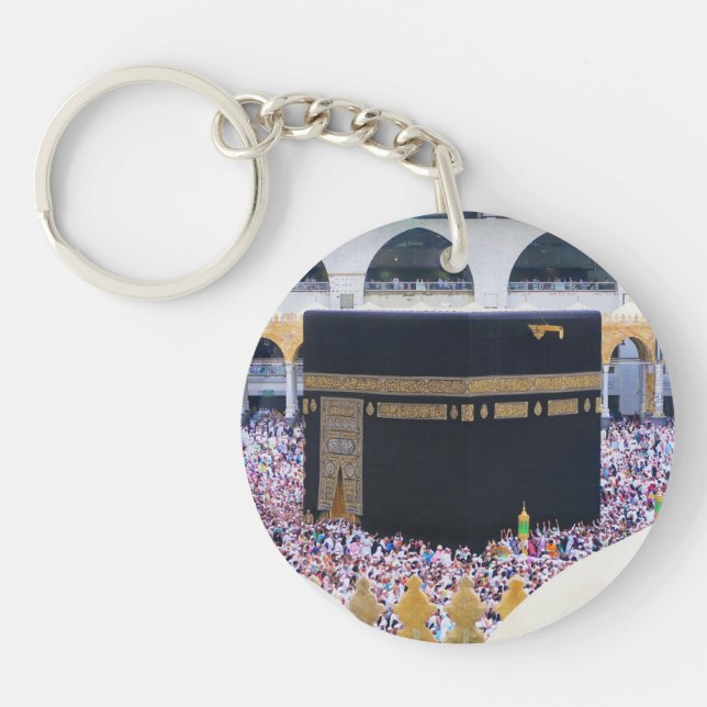 Llavero Hajj Mubarak Sagrada Kaaba Meca Devoción Islámica (Frente)