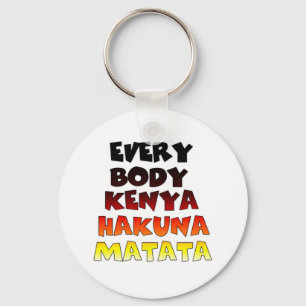 Llavero Hakuna Matata colorida: Una celebración keniana