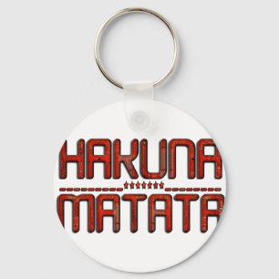 Llavero Hakuna Matata en rojo con técnico estelar