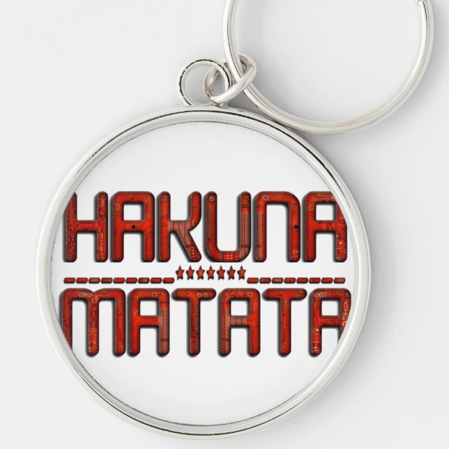 Llavero Hakuna Matata en rojo con técnico estelar (Frente)