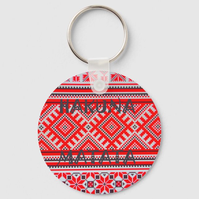 Llavero Hakuna Matata Seamless Geometrical Pattern (Anverso)