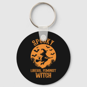 Llavero Hal de la bruja feminista liberal espeluznante