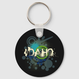 Llavero Halftone Grunge moderno Keychain Idaho Oscuro