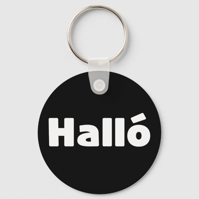 Llavero Halló islandés { Hello ) Idioma Íslenska (Anverso)