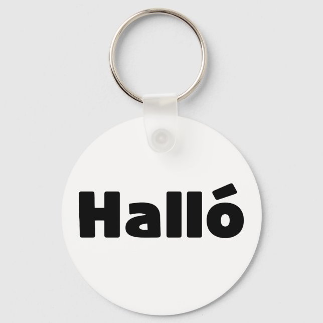 Llavero Halló islandés { Hello ) Idioma Íslenska (Anverso)