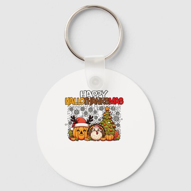 Llavero HalloGraciasMas Divertido Día de Acción de Gracias (Anverso)