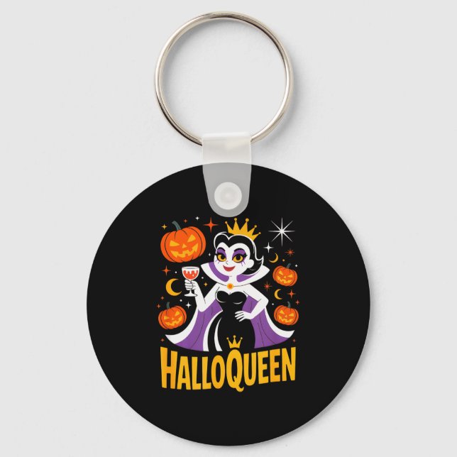 Llavero Halloqueen Retro Vamre Queen Halloween Pumpkins Ba (Anverso)