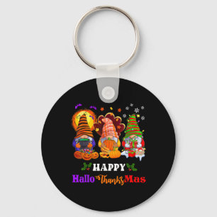 Llavero Hallothanksmas Gnomes Halloween Día de Acción de G