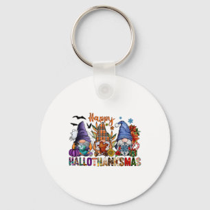 Llavero Hallothanksmas Gnomes Halloween Día de Acción de G