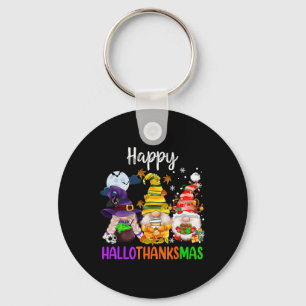 Llavero Hallothanksmas Gnomes Halloween Día de Acción de G