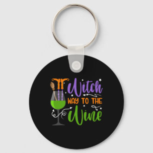Llavero Hallowee Witches Witch way to the wine Costume