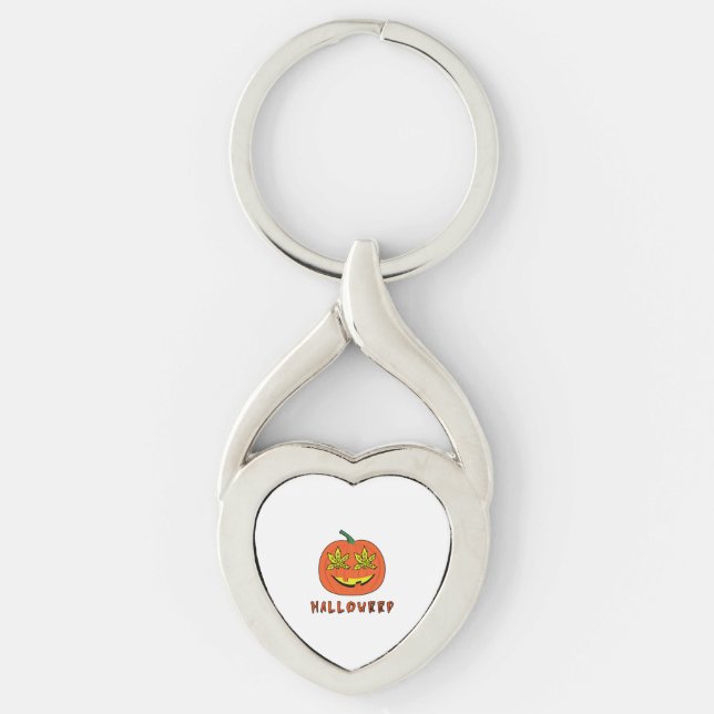 Llavero Halloweed Funny Hippie Calabaza Halloween (Anverso)