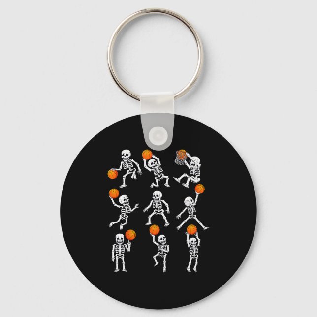Llavero Halloween Basketball Skeletons Dunking Dribble Boy (Anverso)