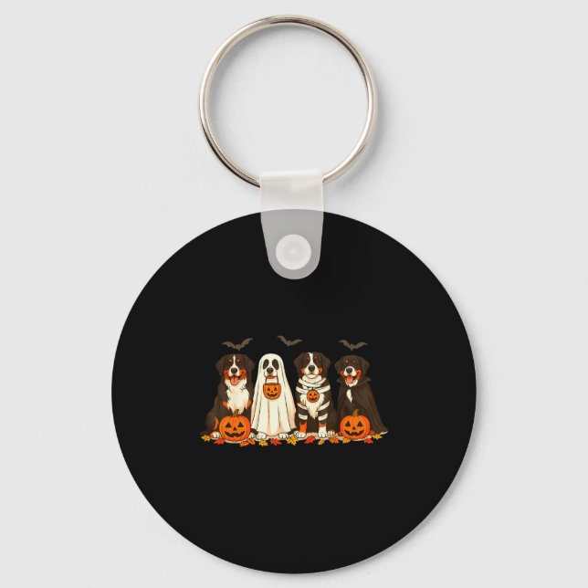 Llavero Halloween Bernese Mountain Dog Ghost Soky Bernese  (Anverso)