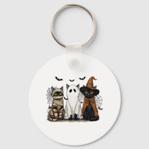 Llavero Halloween Black Cats Spooky Season Fall WitchCat