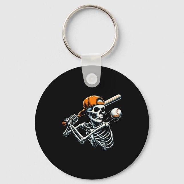 Llavero Halloween Boys Batting Skeleton Baseball  (Anverso)