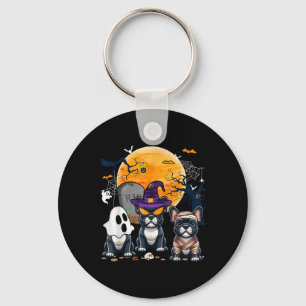 Llavero Halloween Bulldoges franceses Cosplay Witch Ghost