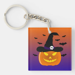 Llavero Halloween Calabaza Jack o’ Lantern Witch Gorra