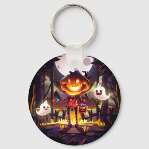 Llavero Halloween Calabaza tibia fantasmas Moon Scary Fore