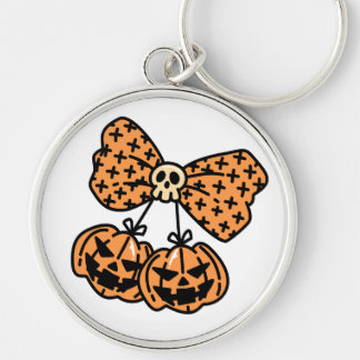 Llavero Halloween, Calabazas Gemelas de Terror con Cinta d