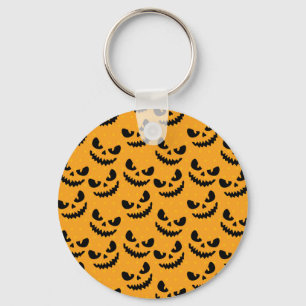 Llavero Halloween: caras de miedo, estilo vintage.