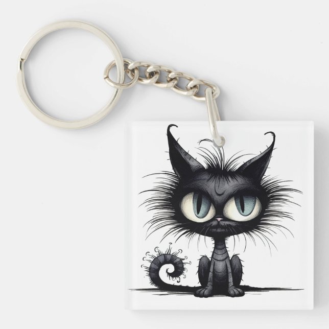 Llavero Halloween Cat #14 Arte Digital (Frente)