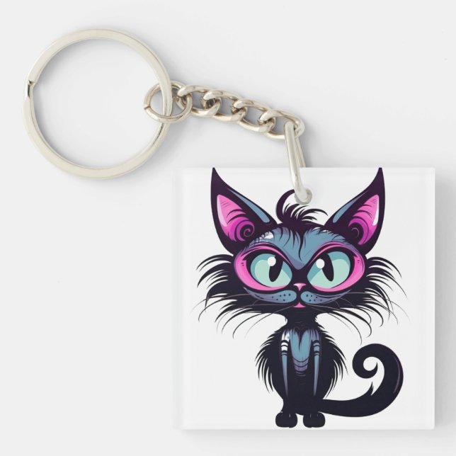 Llavero Halloween Cat #1 Arte digital (Frente)
