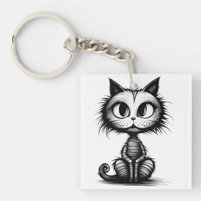 Llavero Halloween Cat #4 Arte digital (Frente)
