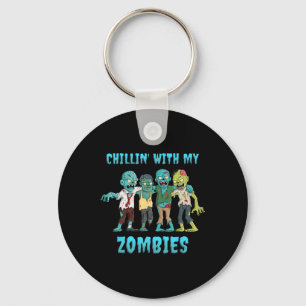 Llavero Halloween Chillin con mis niños Chicas de Zombies