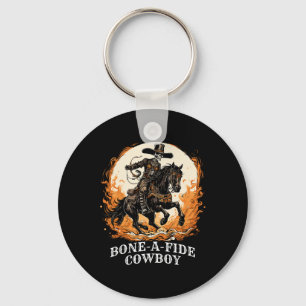 Llavero Halloween Cowboy Spooky Skeleton Rodeo Horario
