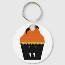 Halloween Cupcake Bat Keychain