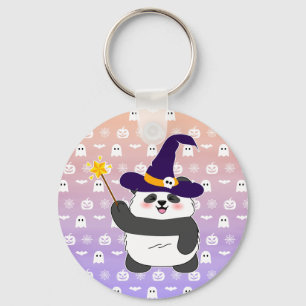 Llavero Halloween Curte Baby Panda Witch Magic Wand