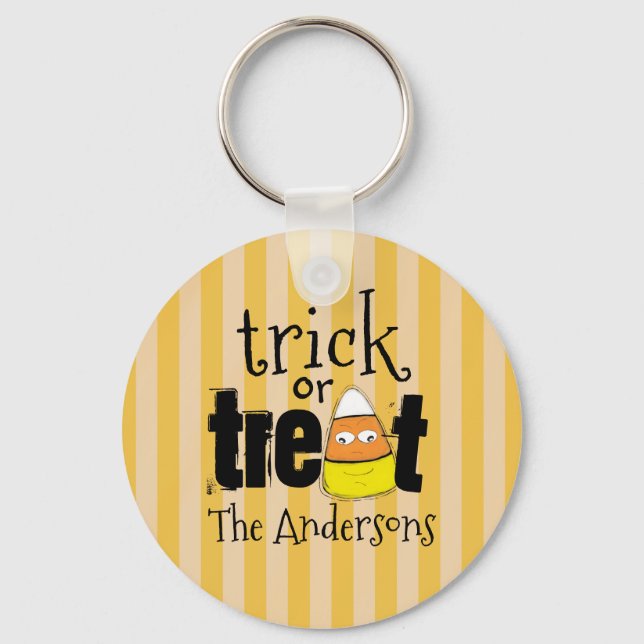 Llavero Halloween Cute Candy Corn Funny Whimsical (Anverso)