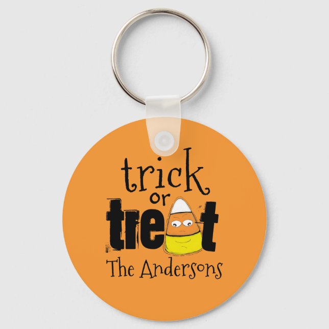 Llavero Halloween Cute Candy Corn Funny Whimsical (Anverso)