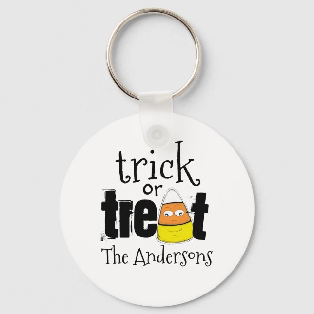 Llavero Halloween Cute Candy Corn Funny Whimsical (Anverso)