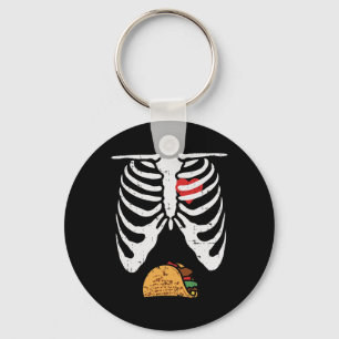 Llavero Halloween Dad Skeleton Taco Belly Gracioso Embaraz