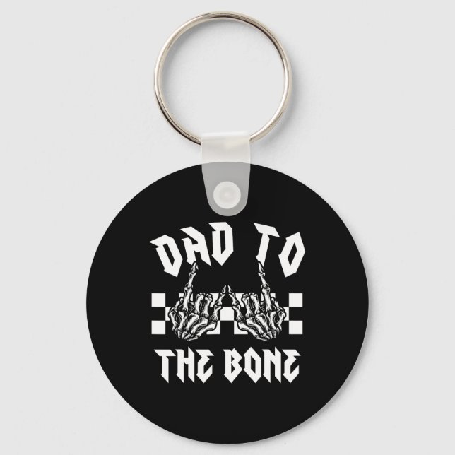 Llavero Halloween Dad To The Bone Funny Skeleton Hand Hand (Anverso)