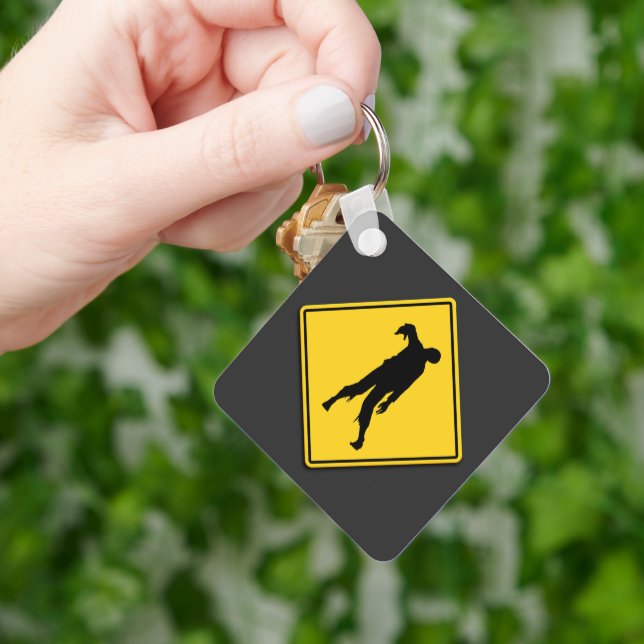 Llavero Halloween de advertencia zombi (Mano)