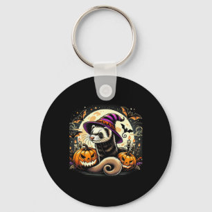 Llavero Halloween de brujas ferret - Arte de murciélagos d