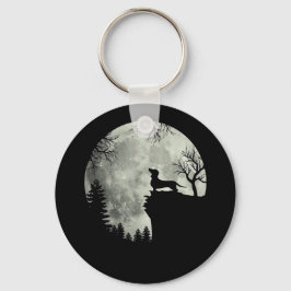 Llavero Halloween De Dachshund Y Moon