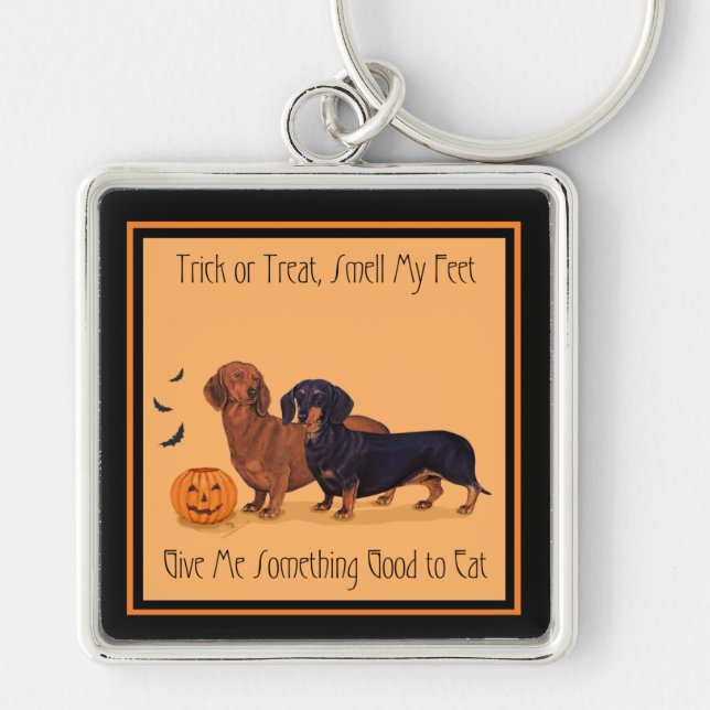 Llavero Halloween de Dachshunds (Frente)