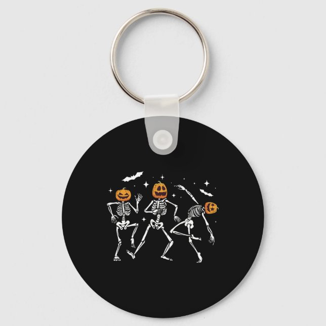 Llavero Halloween de la Calabaza de Skeleton Dancing (Anverso)