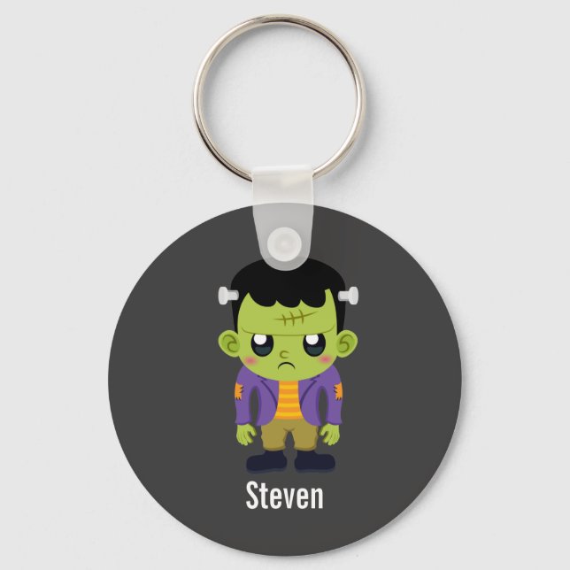 Llavero Halloween de Monstruo Frankenstein Verde (Anverso)