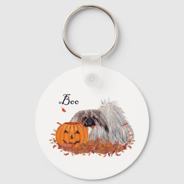 Llavero Halloween de Pekingese (Anverso)