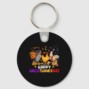Llavero Halloween de pollo Feliz Hallothanksmas otoño Chri