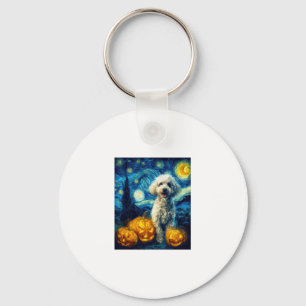 Llavero Halloween del perro de caniche Cute Jack O Lantern