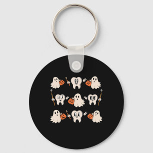 Llavero Halloween Dentista Higienista Dental Teeth Ghost P
