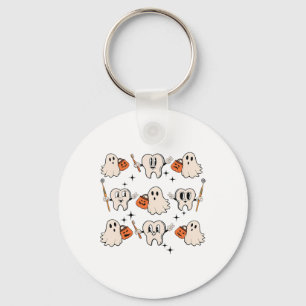 Llavero Halloween Dentista Higienista Dental Teeth Ghost P