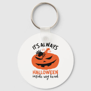 Llavero Halloween Dentro De Mi Cabeza Funny Jack O Lantern